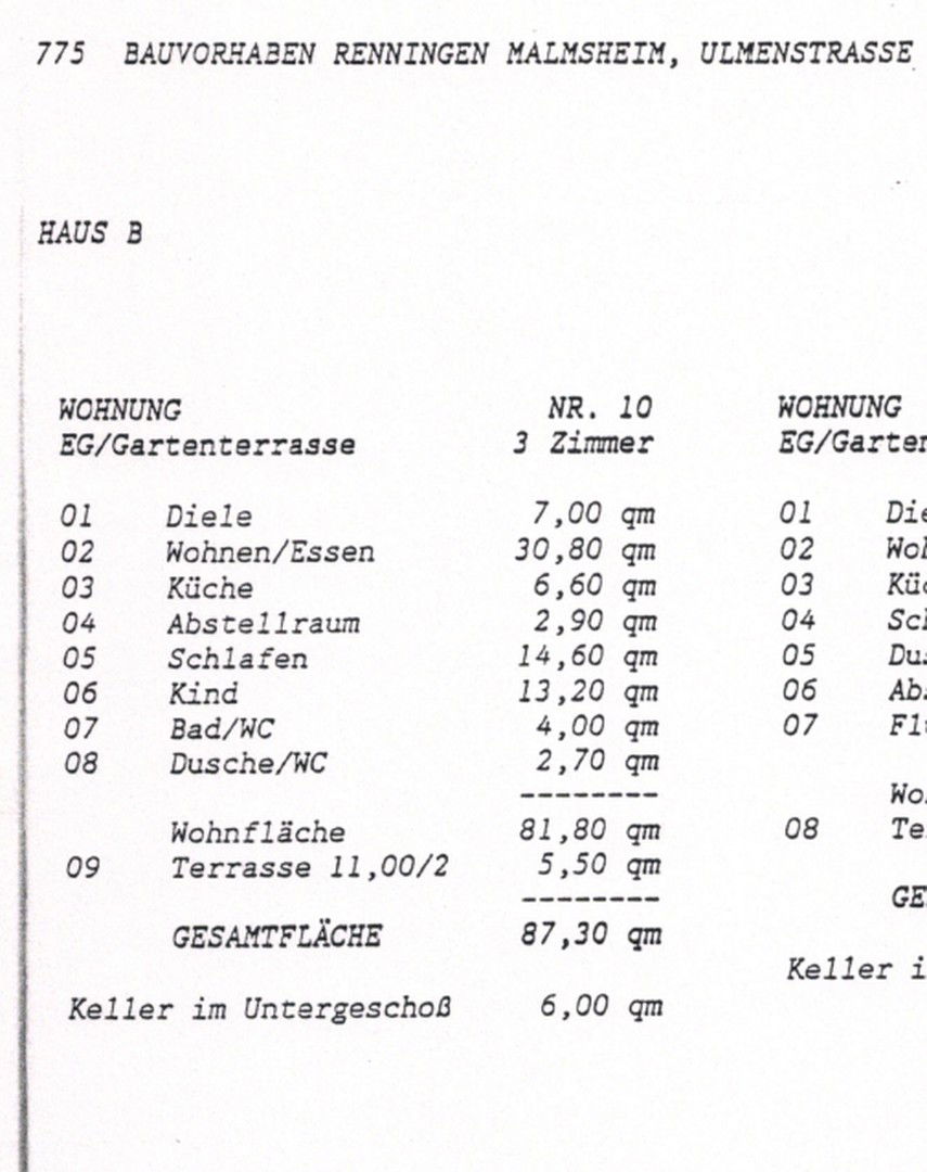 Wohnung zum Kauf provisionsfrei 390.000 € 3,5 Zimmer 87,3 m²<br/>Wohnfläche EG<br/>Geschoss Malmsheim Renningen 71272