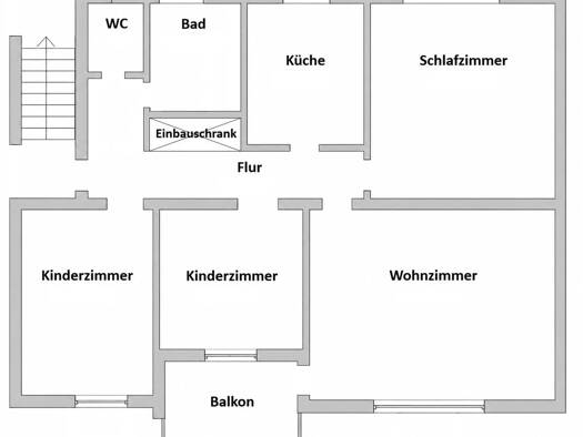 Wohnung zur Miete 700 € 4 Zimmer 82,5 m² 1. Geschoss frei ab 01.10.2026 Bogen Bogen 94327