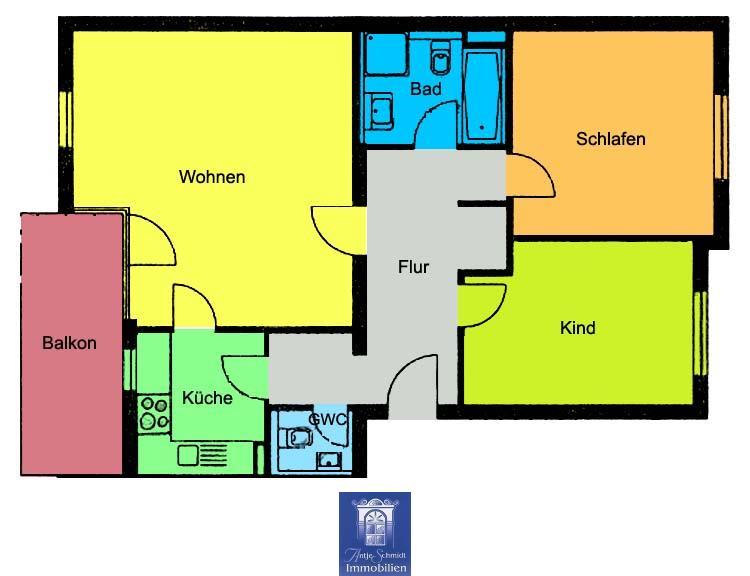 Wohnung zur Miete 525 € 3 Zimmer 76 m²<br/>Wohnfläche Freital Freital 01705