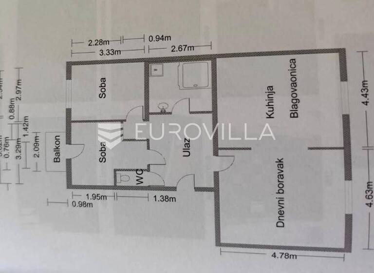 Wohnung zum Kauf 325.000 € 2 Zimmer 80 m² 1. Geschoss Tresnjevka Ciglenica