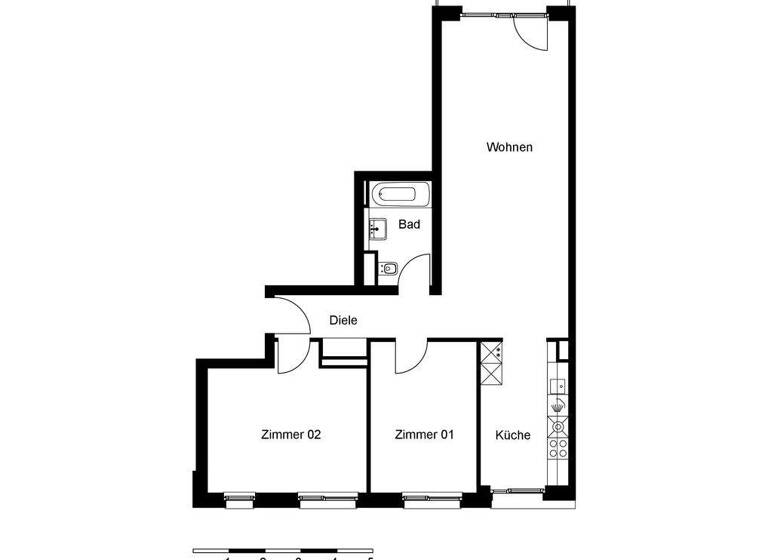 Wohnung zur Miete 1.630 € 3 Zimmer 83 m² 1. Geschoss Prenzlauer Promenade 49C Heinersdorf Berlin 13089