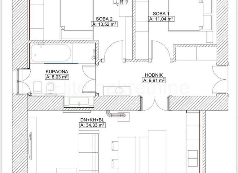 Wohnung zum Kauf 298.000 € 5 Zimmer 81 m² Rijeka