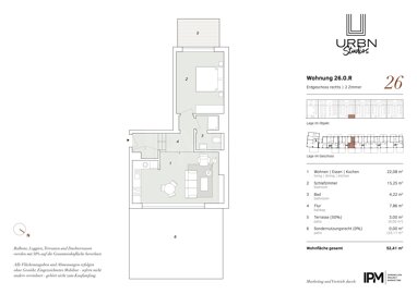 Wohnung zum Kauf provisionsfrei 366.870 € 2 Zimmer 52,4 m² EG Washingtonallee 26 Horn Hamburg 22111