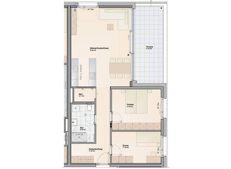 Terrassenwohnung zum Kauf - Erstbezug provisionsfrei 529.000 € 3 Zimmer 79,8 m² 1. Geschoss Seestraße 39 Fußach 6972