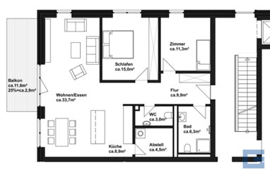 Wohnung zum Kauf provisionsfrei 696.314 € 3 Zimmer 95,5 m² 1. Geschoss Altheikendorf Heikendorf 24226