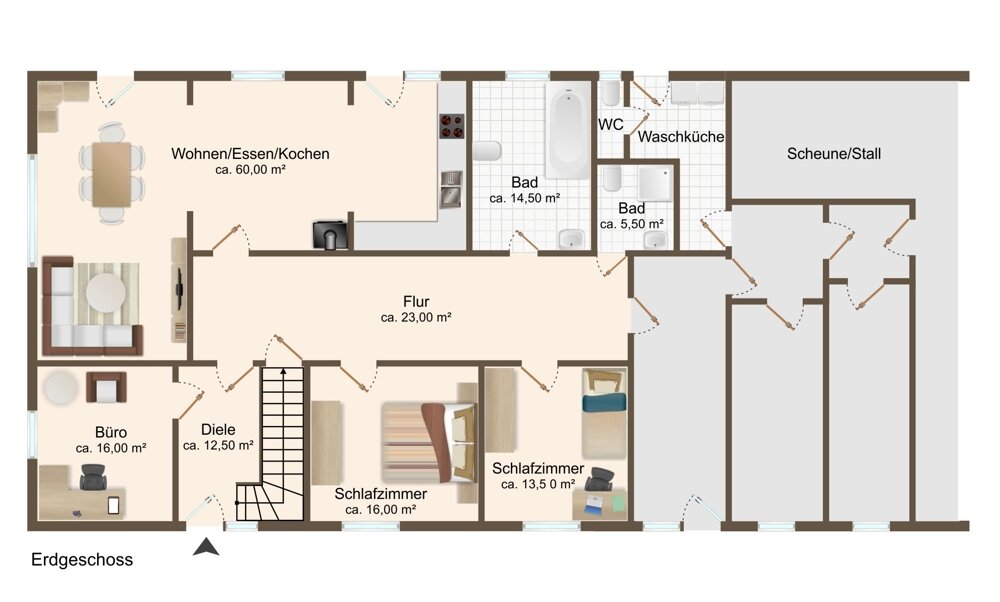 Haus zum Kauf provisionsfrei 689.000 € 9 Zimmer 273 m²<br/>Wohnfläche 11.845 m²<br/>Grundstück Haschenbrok Großenkneten / Haschenbrok 26197