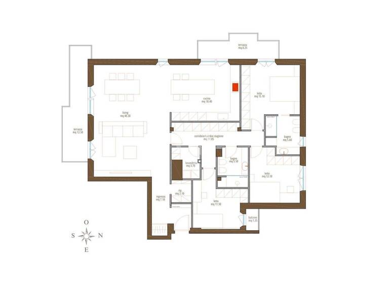 Wohnung zum Kauf 760.000 € 4 Zimmer 166,6 m² 4. Geschoss frei ab sofort Lungadige Cangrande 100 Verona 37126