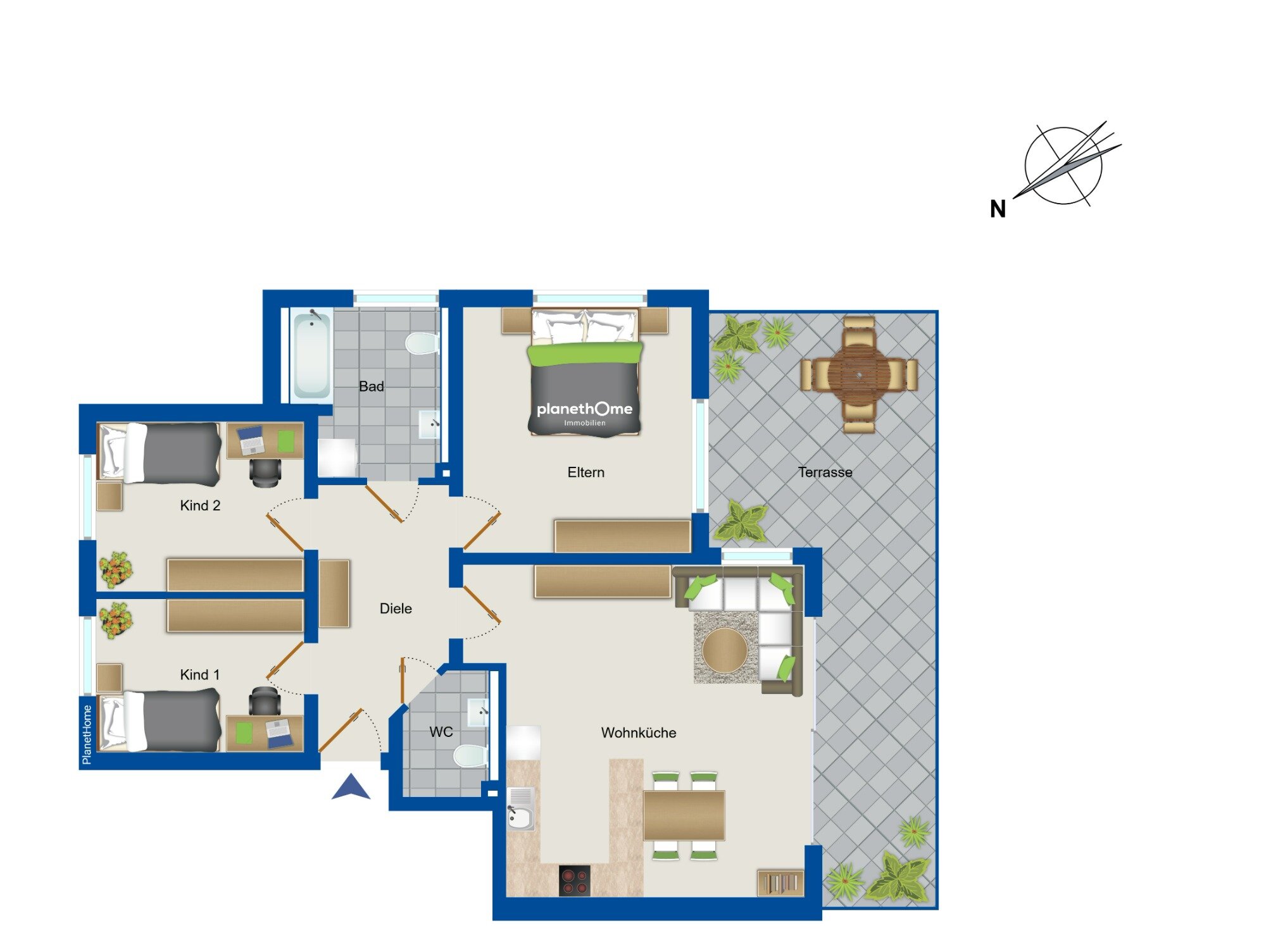 Wohnung zum Kauf provisionsfrei 389.000 € 4 Zimmer 103,4 m²<br/>Wohnfläche 1.<br/>Geschoss Wittislingen Wittislingen 89426