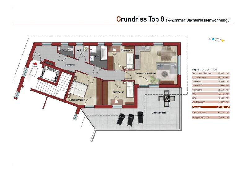 Terrassenwohnung zum Kauf 587.000 € 4 Zimmer 86,4 m² Puch bei Hallein 5412