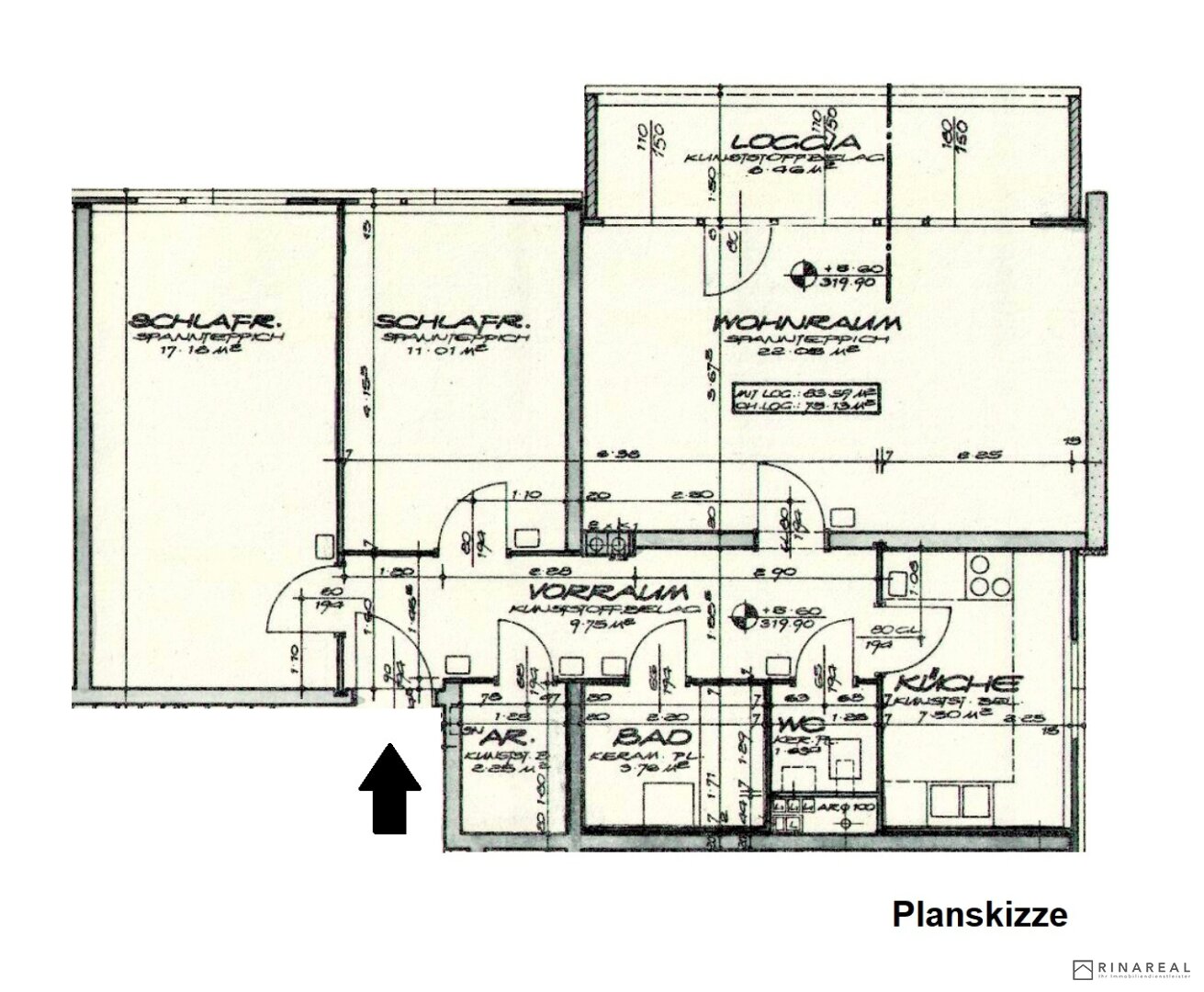 Terrassenwohnung zum Kauf 297.000 € 3 Zimmer 75,1 m²<br/>Wohnfläche 2.<br/>Geschoss Bad Vöslau 2540