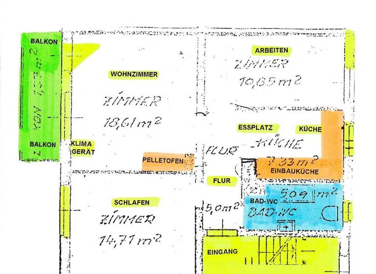 Wohnung zum Kauf 189.000 € 3 Zimmer 63 m²<br/>Wohnfläche Strullendorf Strullendorf 96129