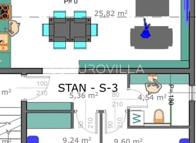 Wohnung zum Kauf 269.560 € 2 Zimmer 58 m² 1. Geschoss Simuni Pag