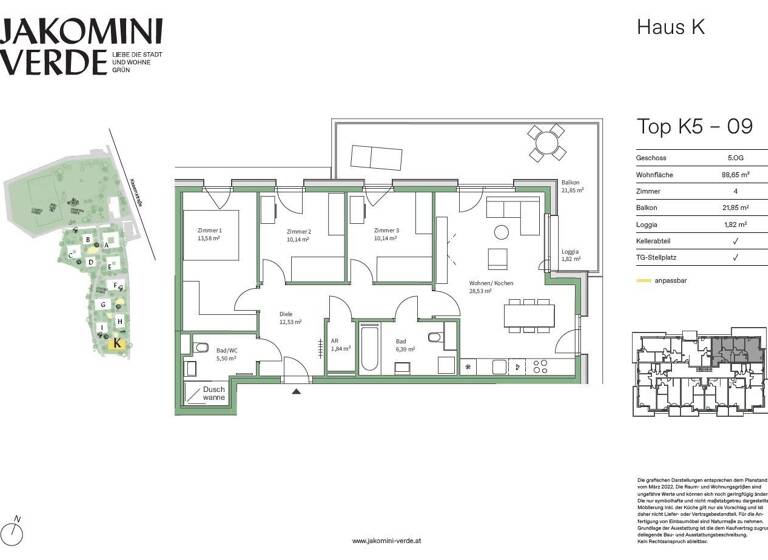 Wohnung zum Kauf provisionsfrei 459.000 € 4 Zimmer 88,7 m² Jakomini Graz 8010