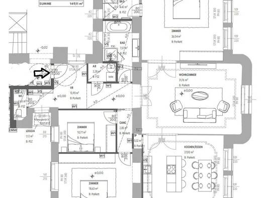 Wohnung zur Miete - Erstbezug 2.938 € 5 Zimmer 146,9 m² 2. Geschoss Wieden 1040
