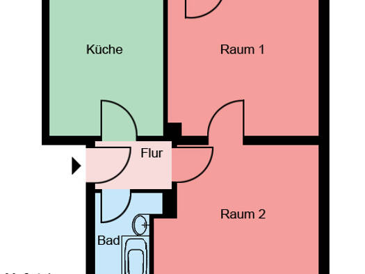 Wohnung zur Miete 459 € 2 Zimmer 52,1 m² 1. Geschoss frei ab 06.09.2026 Ginsterweg 6 Schwerin Castrop-Rauxel 44577