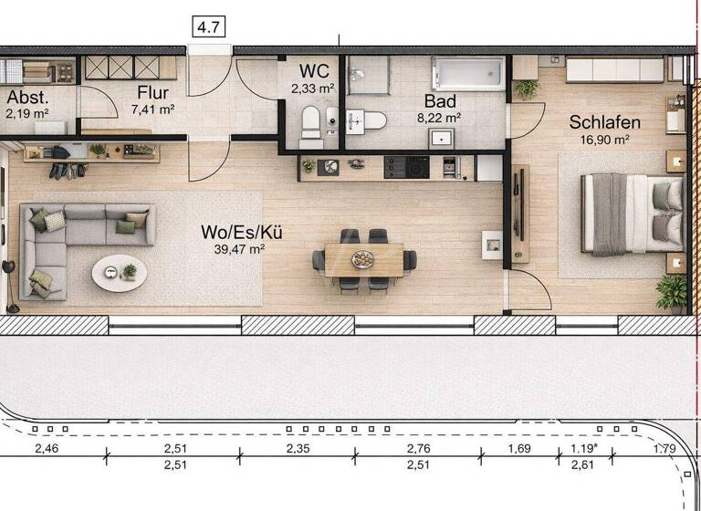 Penthouse zum Kauf - Erstbezug provisionsfrei 511.390 € 2 Zimmer 93 m² Dinkelsbühl 91550