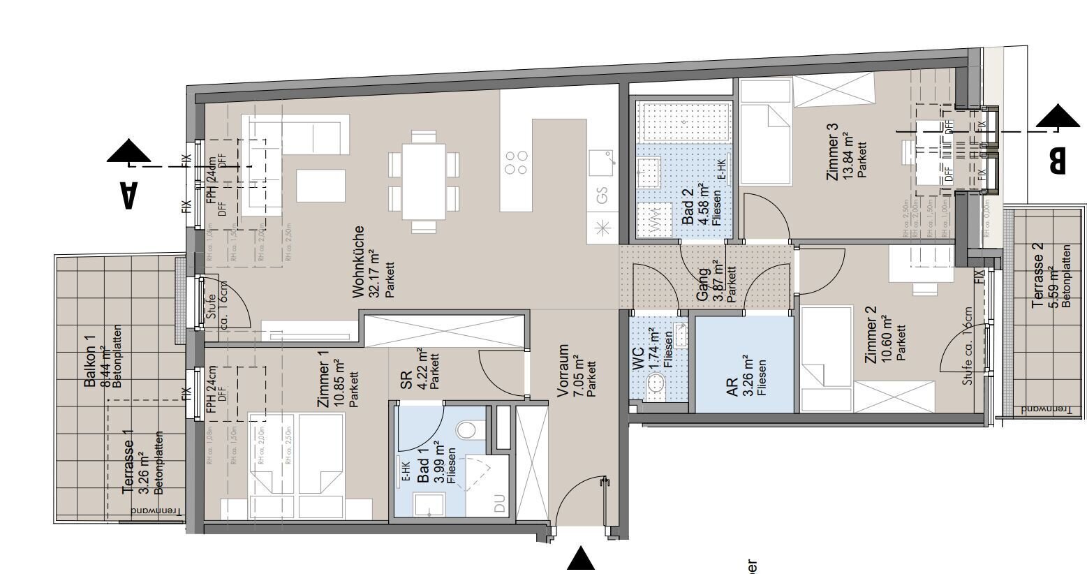 Wohnung zum Kauf provisionsfrei 768.100 € 4 Zimmer 96,2 m²<br/>Wohnfläche 1.<br/>Geschoss 01.01.2026<br/>Verfügbarkeit Wien,Hietzing 1130