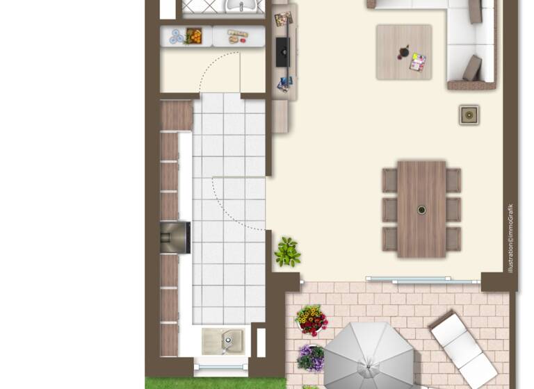 Wohnung zum Kauf 520.000 € 3,5 Zimmer 77,7 m²<br/>Wohnfläche EG<br/>Geschoss Plieningen Stuttgart 70599