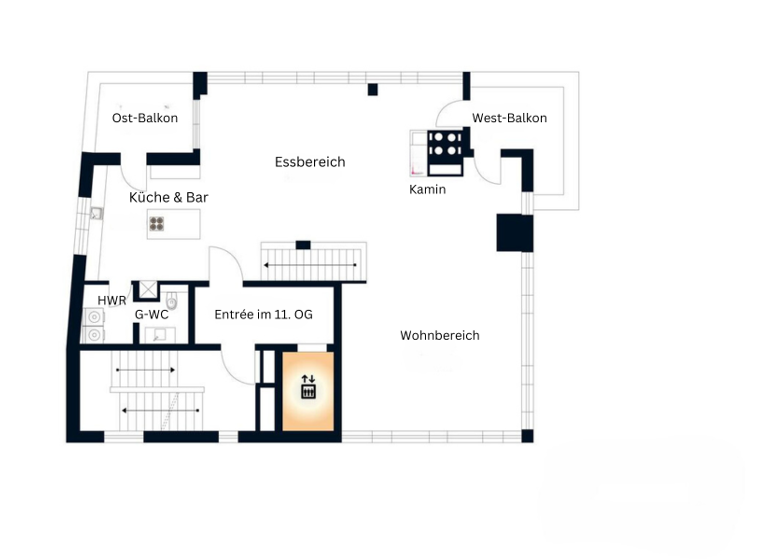 Wohnung zum Kauf 3.390.000 € 4 Zimmer 190 m² 11. Geschoss Osakaallee 10 HafenCity Hamburg 20457