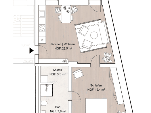Wohnung zur Miete 650 € 2 Zimmer 65 m² Geschoss 1/2 frei ab 01.12.2026 Mühlenstraße 13 Bramsche Bramsche 49565