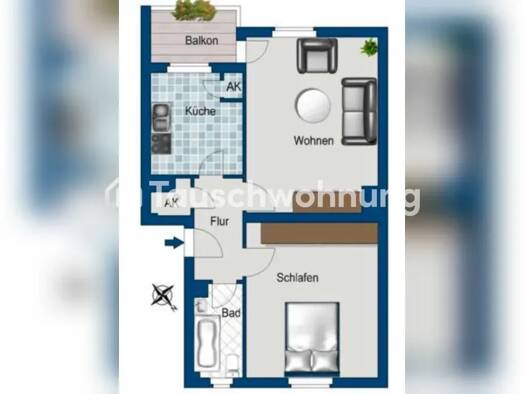 Wohnung zur Miete Tauschwohnung 650 € 2 Zimmer 55 m² Spandau Berlin 13585