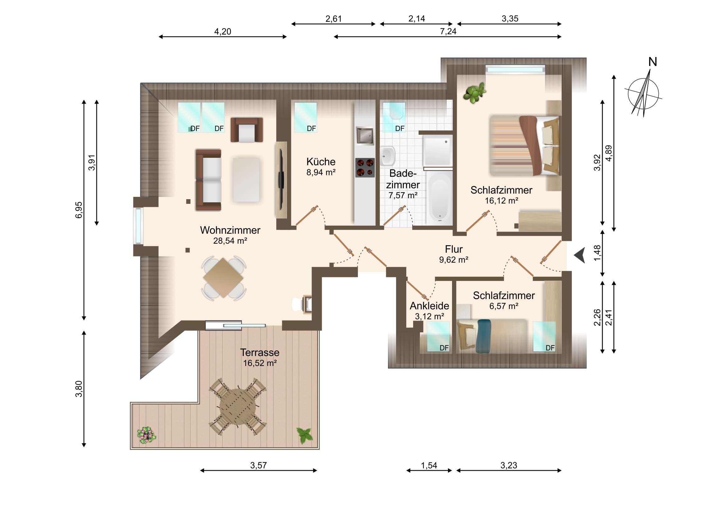 Wohnung zum Kauf 255.000 € 3 Zimmer 88,2 m²<br/>Wohnfläche Unterhorstweg Magdeburg 39122