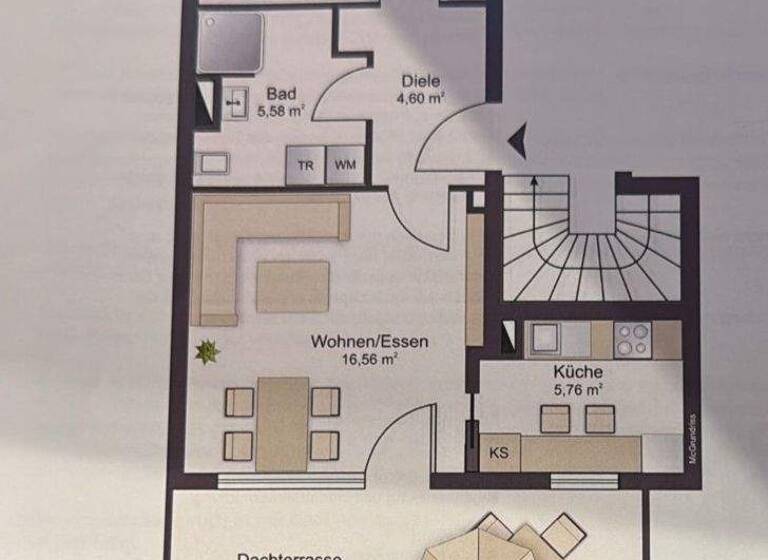 Wohnung zum Kauf 324.000 € 2 Zimmer 53,5 m² 2. Geschoss Großprüfening-Dechbetten-Königswiesen Regensburg 93051