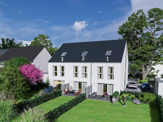 Reihenmittelhaus zum Kauf - Neubau 669.000 € 5 Zimmer 138,5 m² 161 m² Grundstück Kelsterbacher Straße 17 Eddersheim Hattersheim 65795
