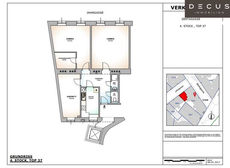 Wohnung zum Kauf provisionsfrei 306.250 € 2,5 Zimmer 80,6 m² 4. Geschoss Wien 1050