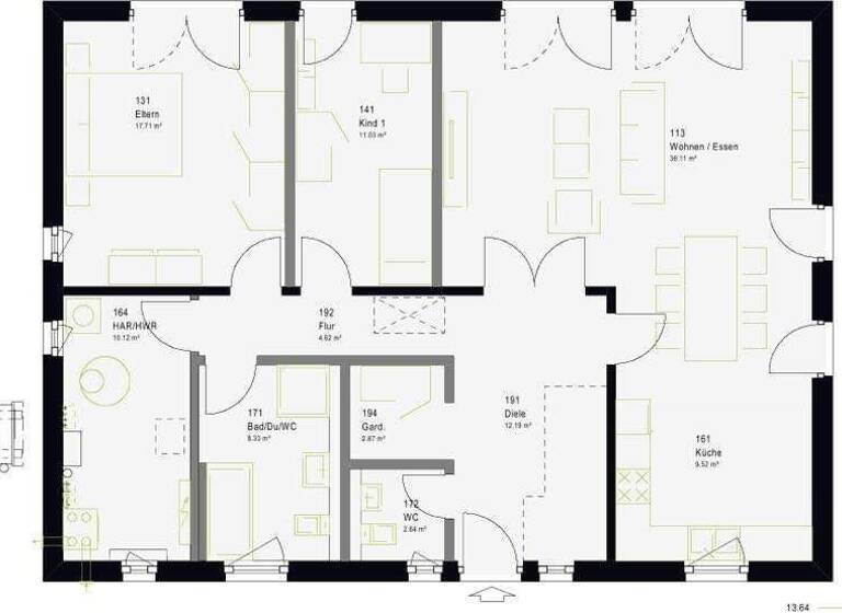Bungalow zum Kauf - Erstbezug provisionsfrei 399.999 € 3 Zimmer 115 m² 585 m² Grundstück Waldmünchen Gleisenberg 93477