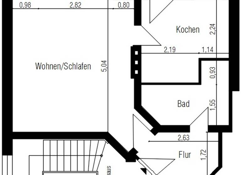 Studio zur Miete 308 € 1 Zimmer 52,2 m² 1. Geschoss frei ab 01.06.2026 Grimmelallee 36 Nordhausen 99734