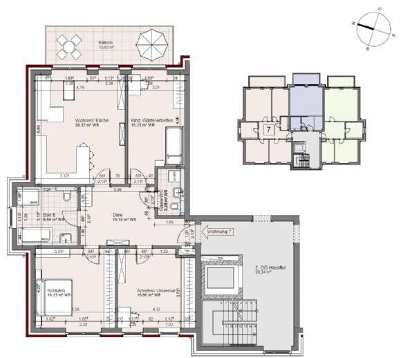 Studio zur Miete - Neubau