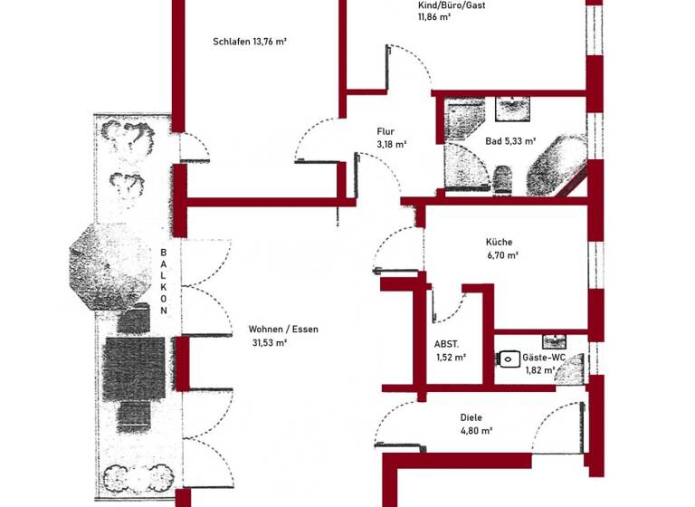 Wohnung zum Kauf 440.000 € 3 Zimmer 86 m² 2. Geschoss Neufahrn Neufahrn bei Freising 85375