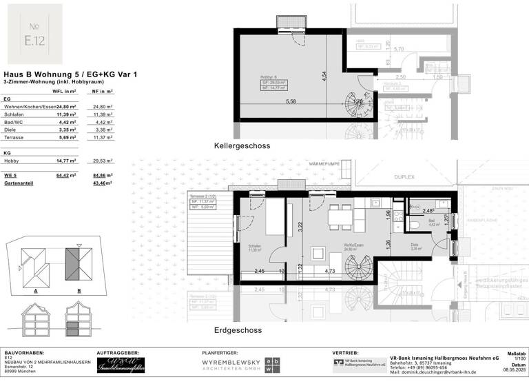 Wohnung zum Kauf provisionsfrei 595.890 € 2 Zimmer 64,4 m² frei ab sofort Untermenzing-Allach München 80999