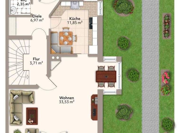 Doppelhaushälfte zum Kauf 890.000 € 5 Zimmer 148 m² 393 m² Grundstück frei ab 01.05.2026 Bruckmühl 83052