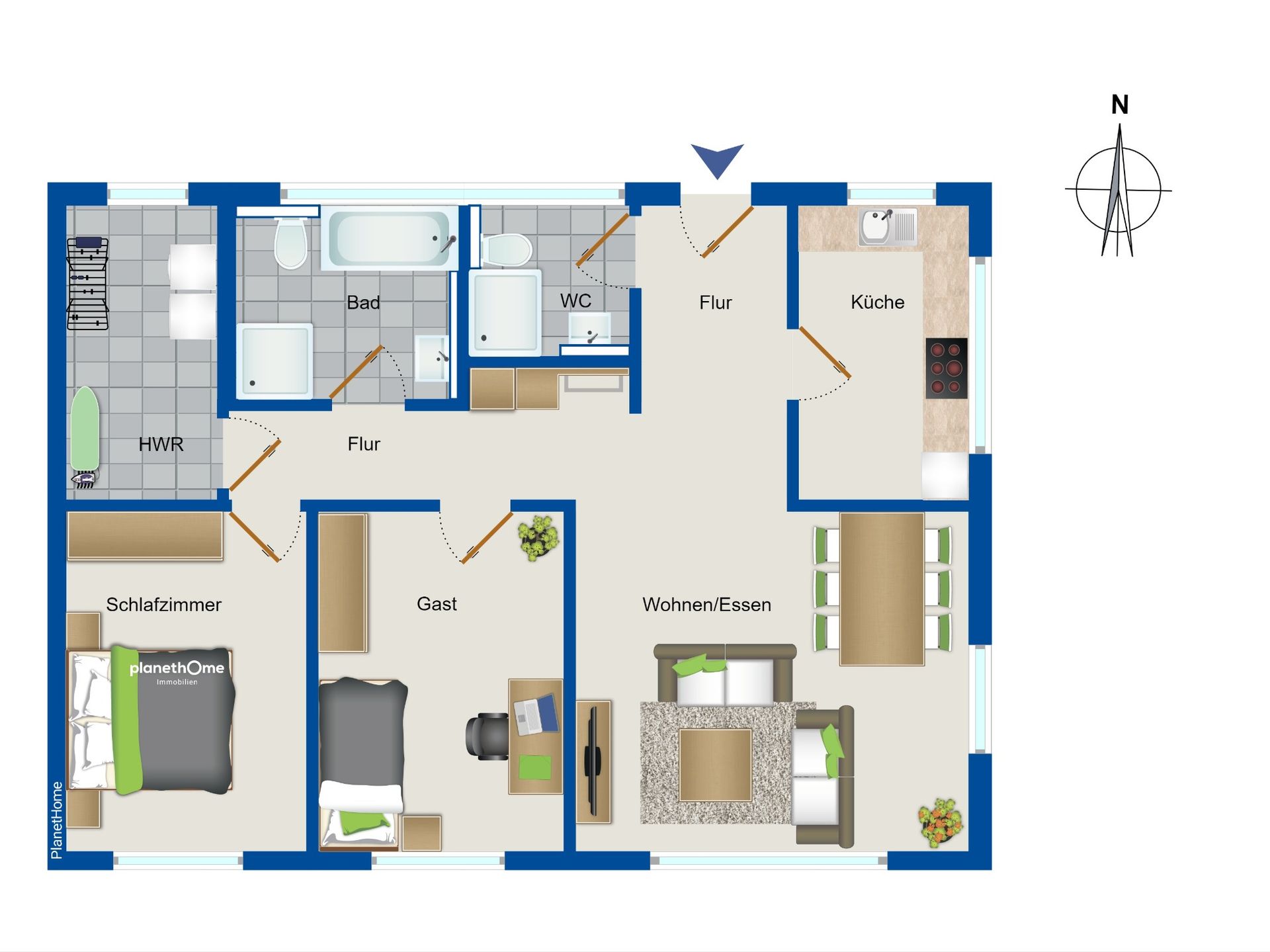 Wohnung zum Kauf 399.000 € 6 Zimmer 115 m²<br/>Wohnfläche Wettmar Burgwedel (Wettmar) 30938