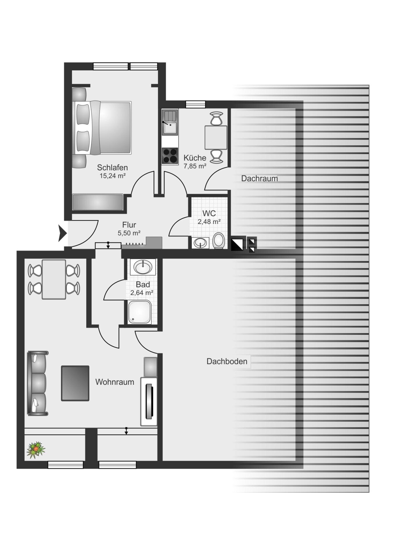 Wohnung zur Miete 709 € 2 Zimmer 70 m²<br/>Wohnfläche 3.<br/>Geschoss Walchsee 6344