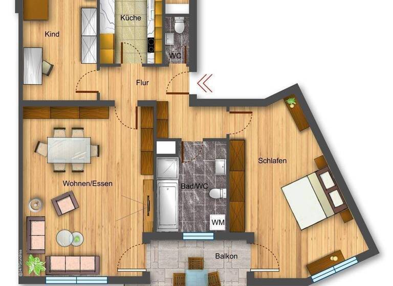 Wohnung zum Kauf 355.000 € 3 Zimmer 96 m² 1. Geschoss frei ab sofort Innenstadt Heidenheim an der Brenz 89522