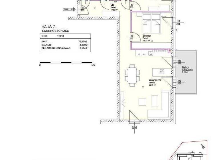 Wohnung zur Miete - Erstbezug 999 € 3 Zimmer 76,9 m² 1. Geschoss Kabanenweg Neulengbach 3040