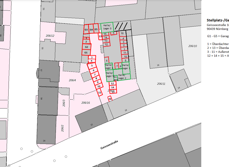 Stellplatz zur Miete provisionsfrei 40 € St Leonhard Nürnberg 90439