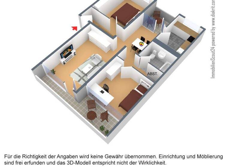 Wohnung zur Miete 839 € 3 Zimmer 75 m² 3. Geschoss frei ab 01.04.2026 Brandenburger Allee 17 Monheim 40789