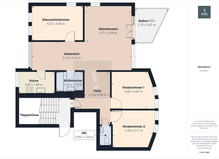 Wohnung zum Kauf 299.000 € 4 Zimmer 86,2 m² 2. Geschoss Weinsberg 74189