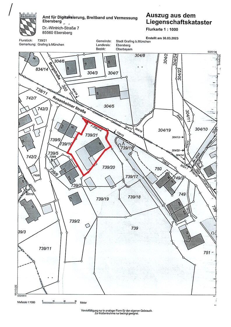 Grundstück zum Kauf 895.000 € 1.014 m²<br/>Grundstück ab sofort<br/>Verfügbarkeit Grafing Grafing 85567