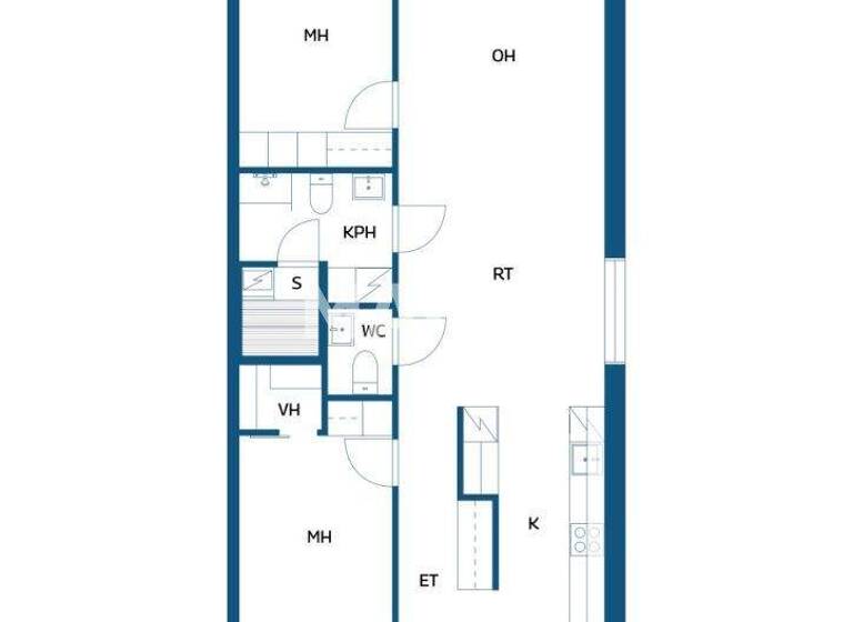 Reihenmittelhaus zum Kauf 249.000 € 3 Zimmer 74 m² 3.106 m² Grundstück Koivuojankatu 9 Rovaniemi 96800