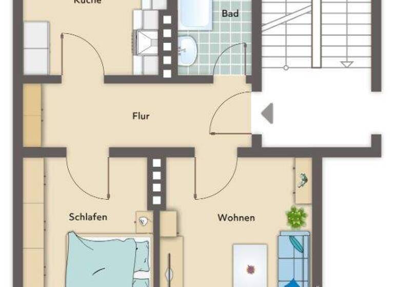 Wohnung zur Miete 330 € 2 Zimmer 51,9 m² 3. Geschoss frei ab sofort Bütteler Straße 26 Lehe Bremerhaven 27568