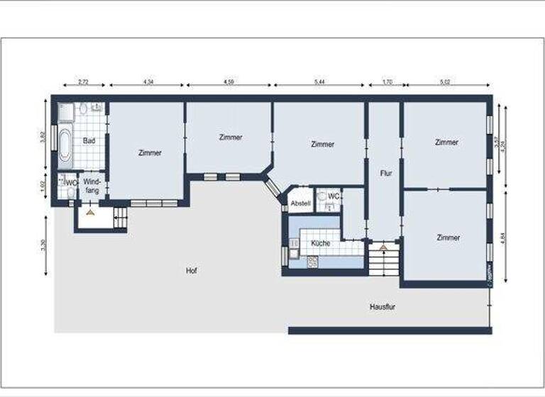 Bürofläche zur Miete 900 € 5 Zimmer 148 m² Bürofläche Neue Straße 4 Aschersleben 06449
