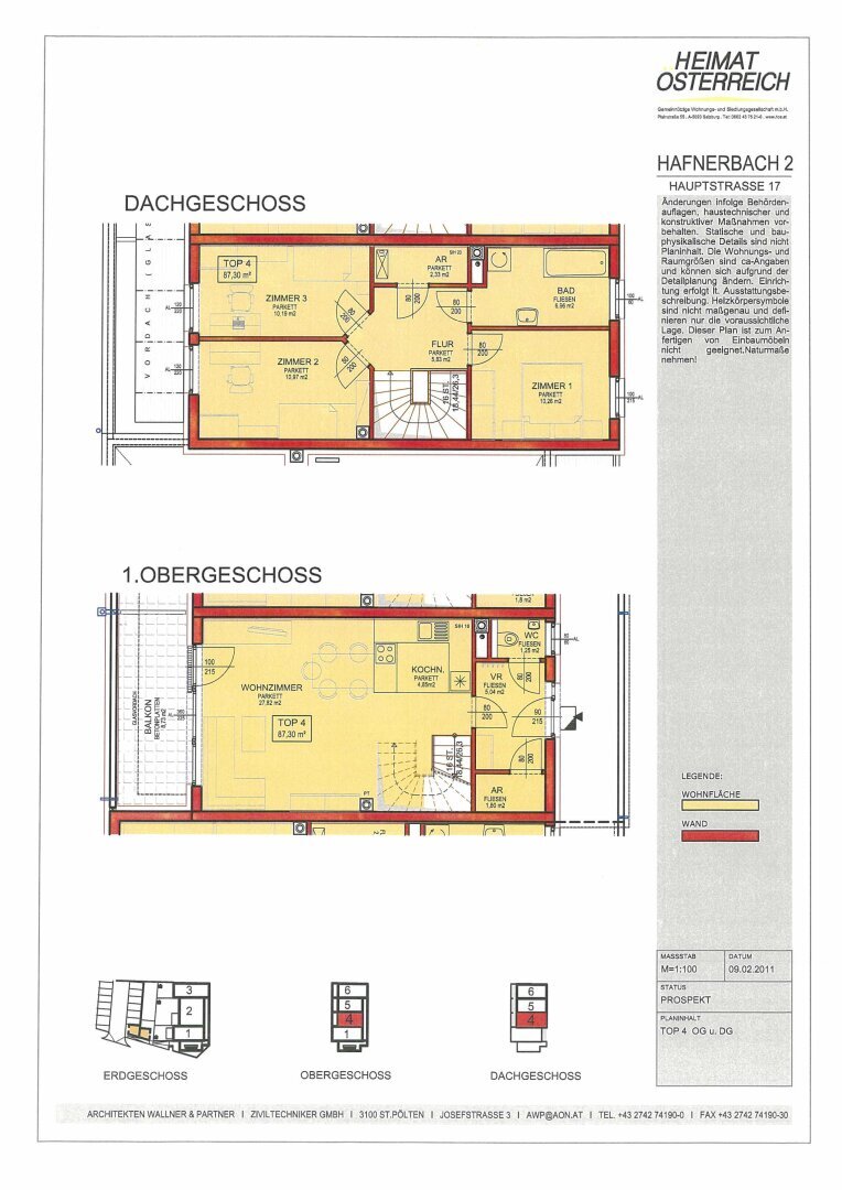 Maisonette zur Miete 1.060 € 4 Zimmer 87,3 m²<br/>Wohnfläche 1.<br/>Geschoss Hohenegger Straße Hafnerbach 3386