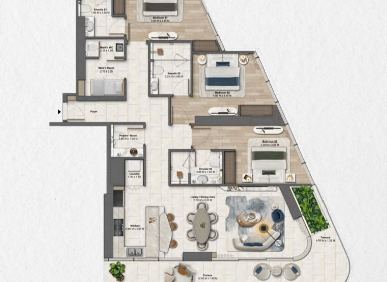 Wohnung zum Kauf 1.904.099 € 4 Zimmer 171,9 m² Dubai