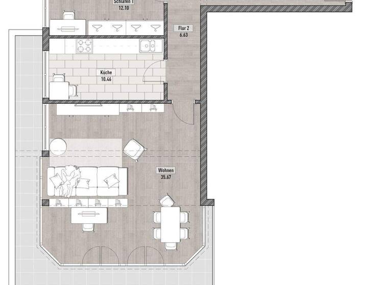 Wohnung zur Miete 900 € 3 Zimmer 127 m² 1. Geschoss frei ab sofort Eichenweg 33 Nonnenmiß Bad Wildbad 75323