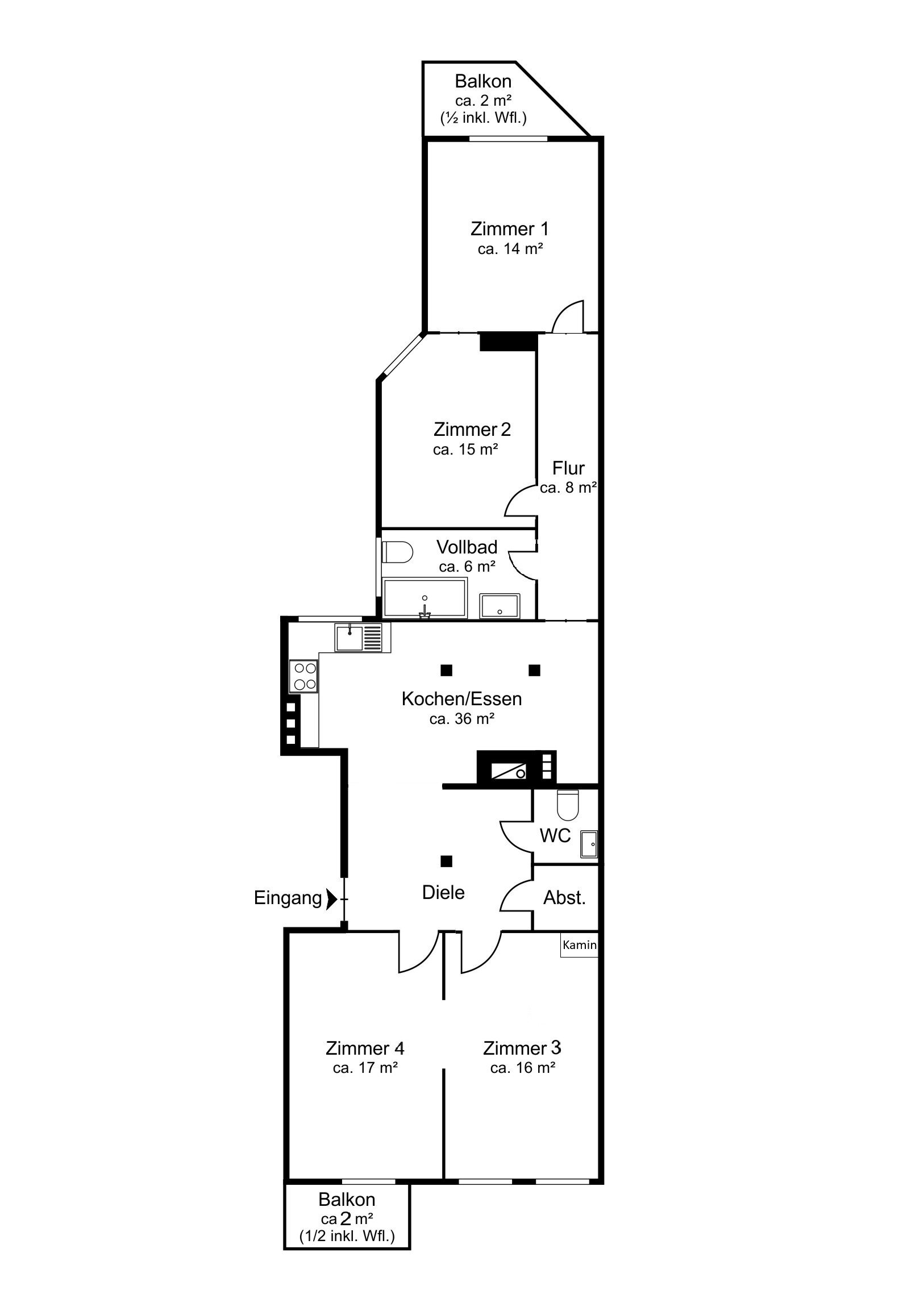 Wohnung zum Kauf 950.000 € 4 Zimmer 116 m²<br/>Wohnfläche Hoheluft - Ost Hamburg 20253